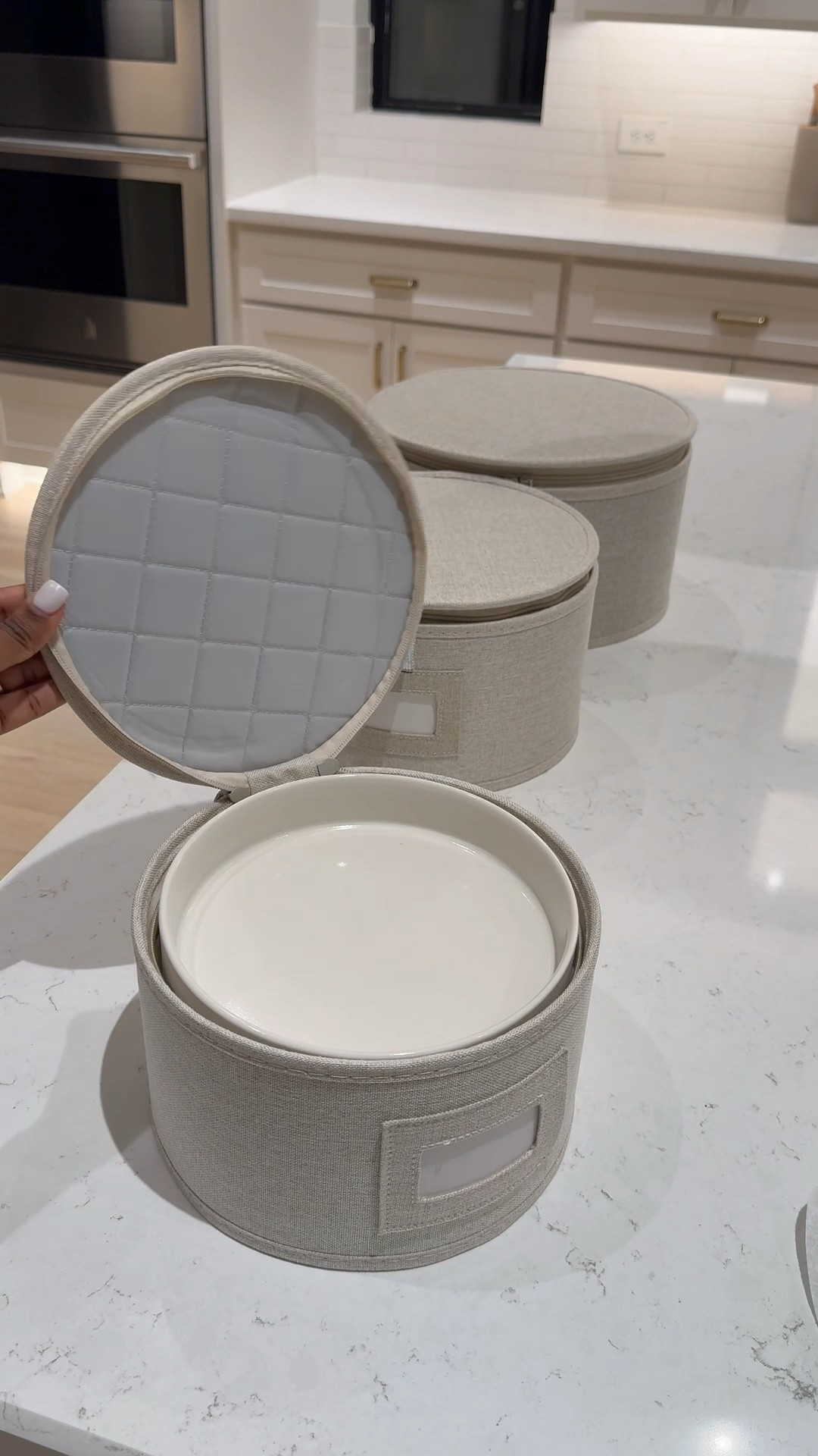 Loooove these dinnerware storage containers! 🍽️ They fit different-sized plates (including bowls!) and feature a hard-shell design. Plus, they’re stackable—making them super convenient for saving space. 

Linked for easy shopping—click to grab yours!

#LTKSaleAlert #LTKStyleTip #LTKHome