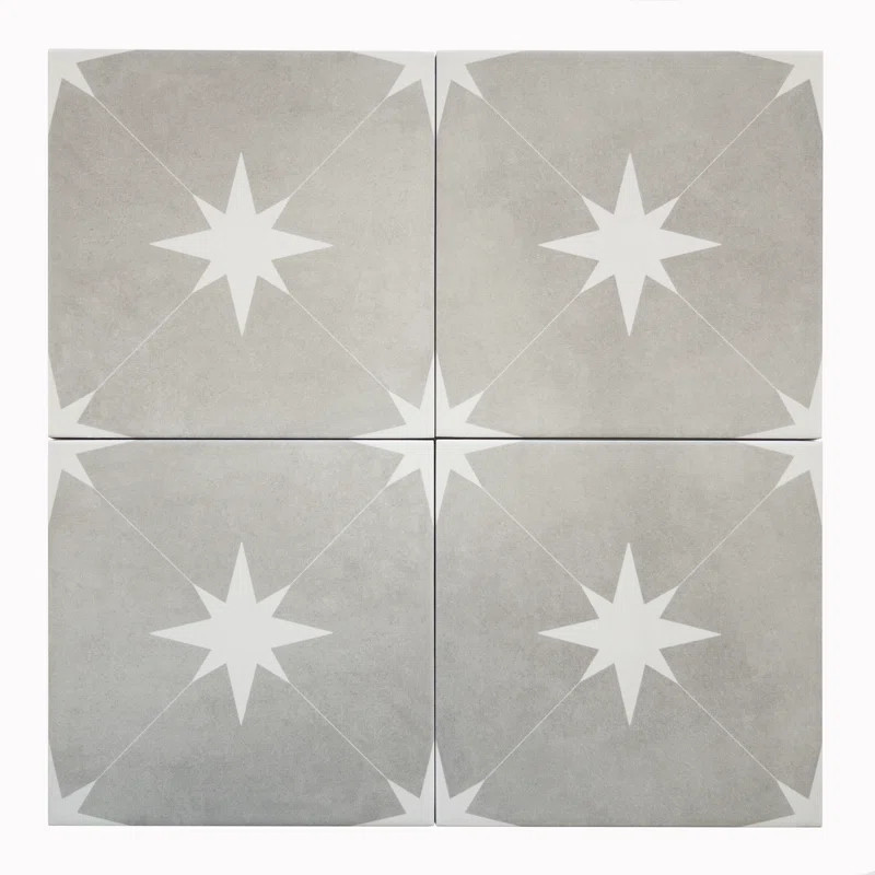Arden 9" x 9" Beveled Porcelain Patterned Wall & Floor Tile | Wayfair North America