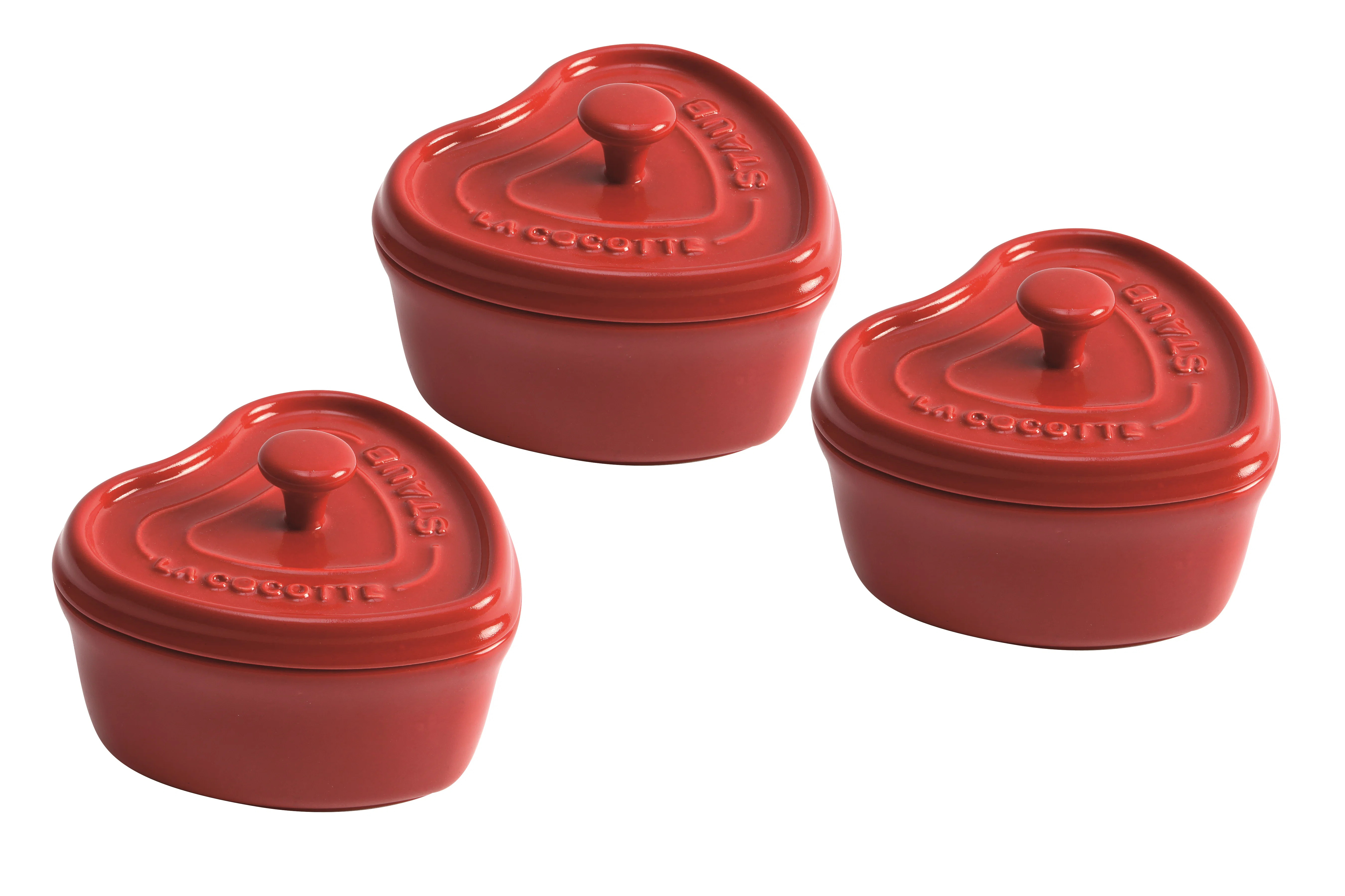 Staub Ceramic 3-piece Mini Heart Cocotte Set & Reviews | Wayfair | Wayfair North America