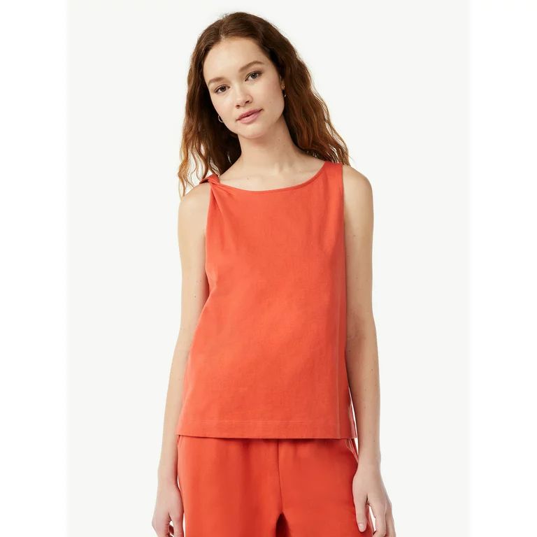 Free Assembly Women's Twist Shoulder Tank Top - Walmart.com | Walmart (US)