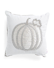 18x18 Velvet Pumpkin Pillow | Marshalls