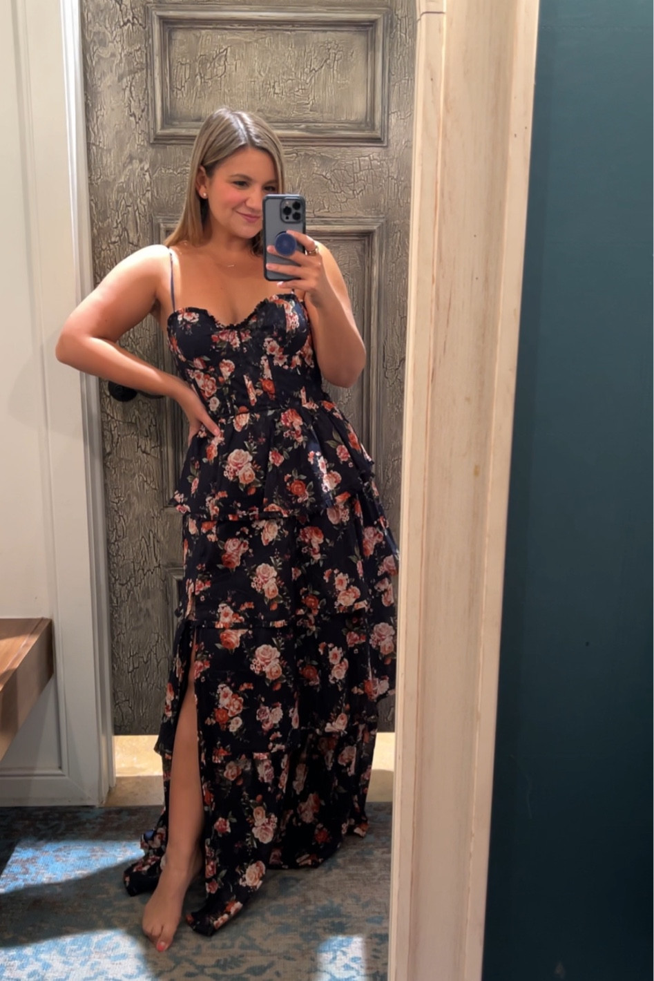 Pretty wedding guest dress for fall! Wearing a size small.

#LTKSeasonal #LTKwedding