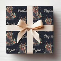 Horse Wrapping Paper Roll With Name, Christmas Custom Lovers Gift Wrap | Etsy (US)