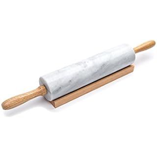 Fox Run Base with Aluminum Handles Marble Rolling Pin White, 2.5 x 17.5 x 3 inches | Amazon (US)
