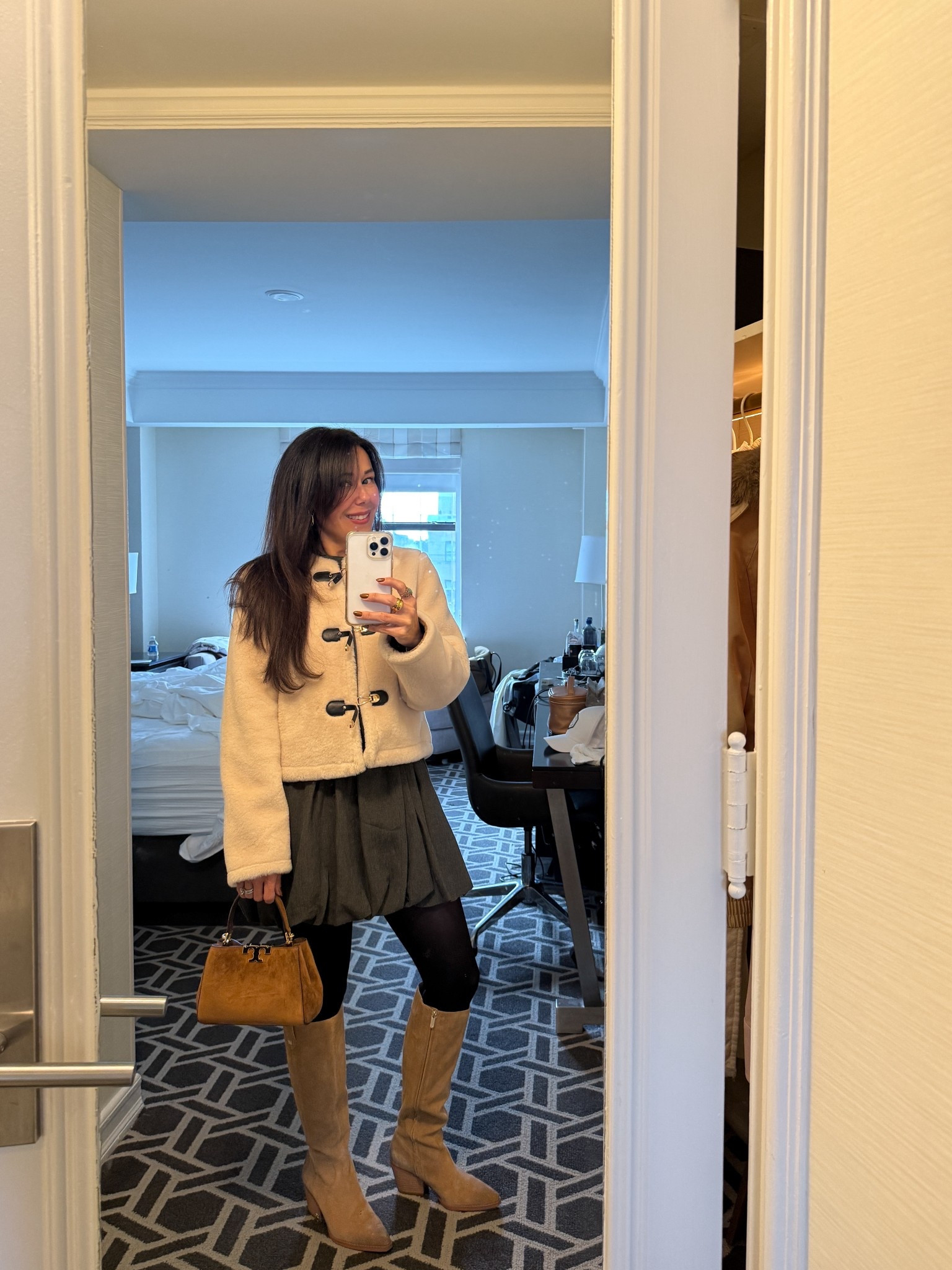 Fit check. Super comfy suede boots and the cutest mini suede hand bag 

#LTKSeasonal #LTKItBag