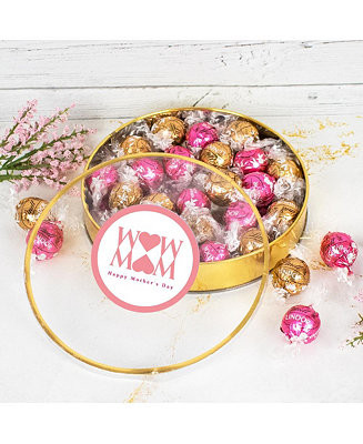 Mother's Day Candy Gift Tin with Chocolate Lindor Truffles by Lindt Large Plastic Tin with Sticke... | Macy's