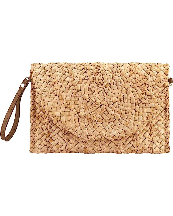 Summer Beach Bags for Women Straw Clutch Woven Handbag Straw Crossbody Bag | Amazon (UK)