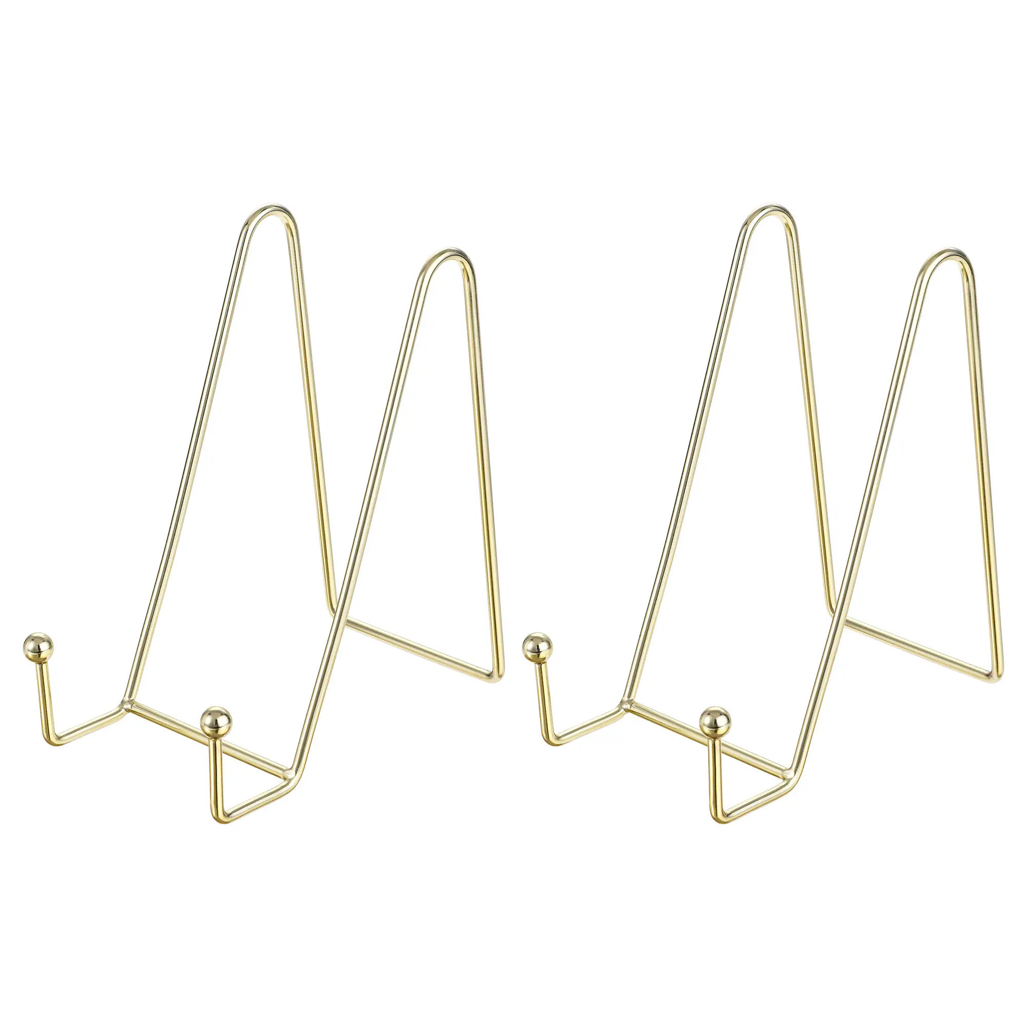 Unique Bargains Plate Stand 3inch Picture Frame Holder Stainless Steel Decorative Easel Display Stand 2pcs one_size | S25093000UX8526 | Lowe's