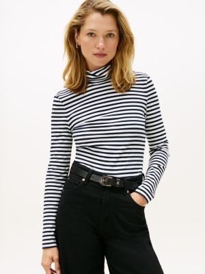 Long-Sleeve Stripe Turtleneck T-Shirt | Tommy Hilfiger | Tommy Hilfiger (US)