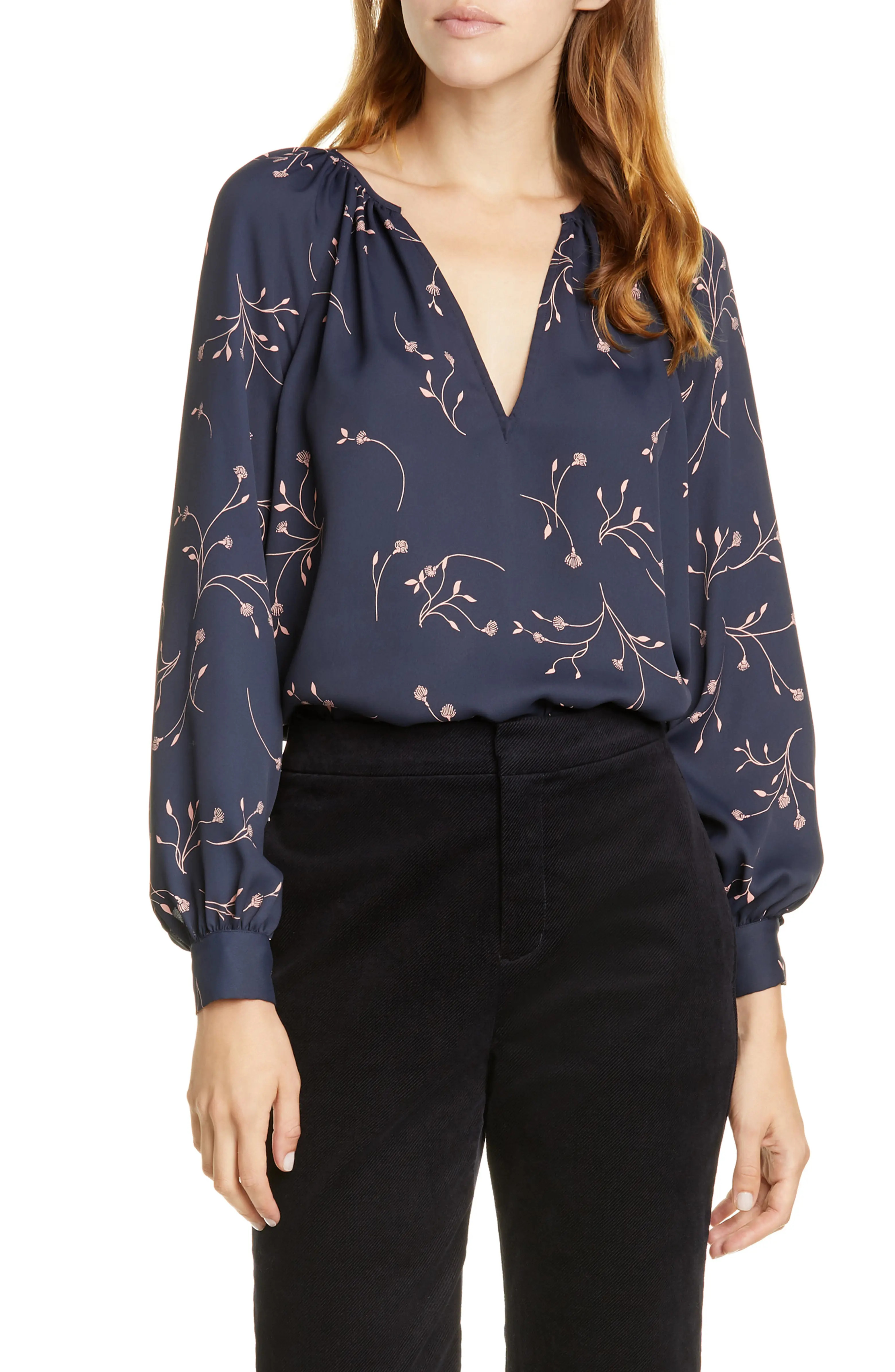 Allea Floral Print Crepe Blouse | Nordstrom