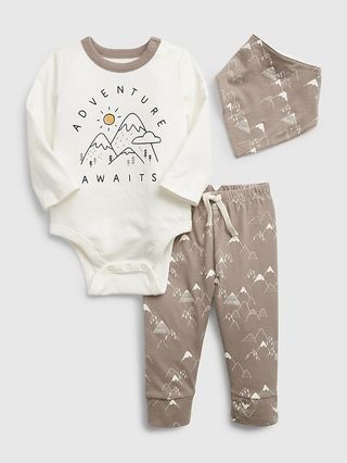 Baby 100% Organic Cotton Mix and Match Print 3-Piece Outfit Set | Gap (US)
