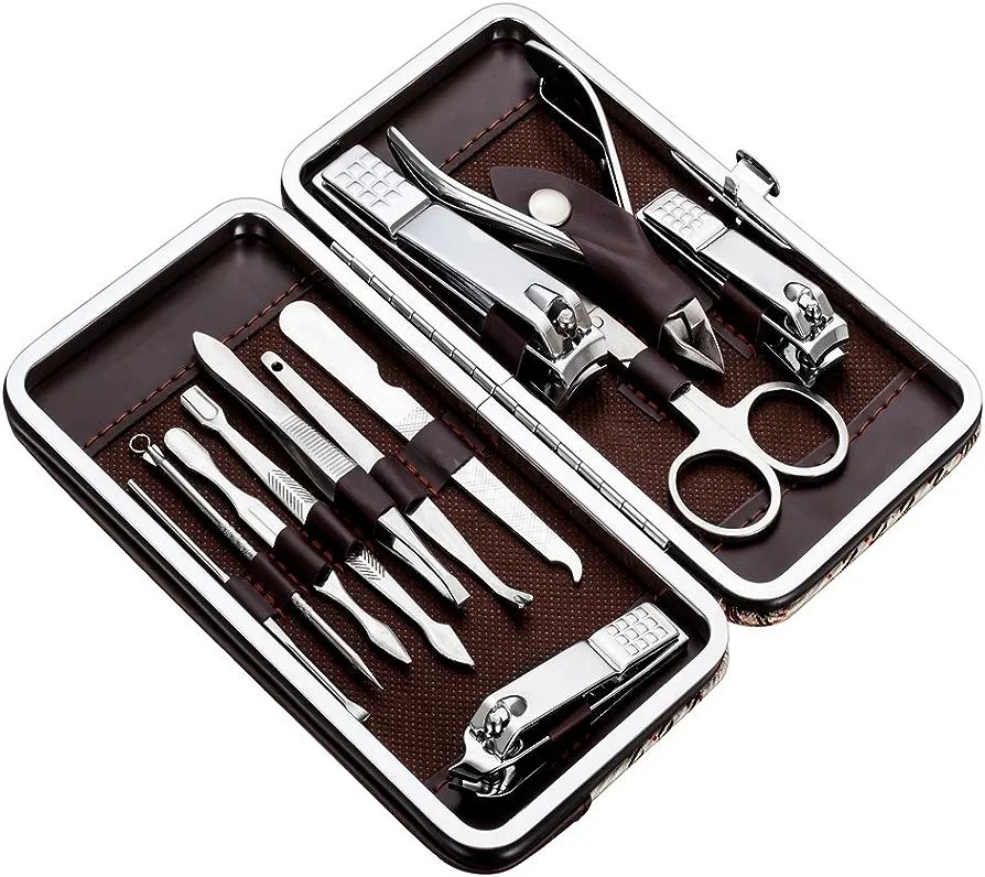 Tseoa Manicure, Pedicure Kit, Nail Clippers, Professional Grooming Kit, Nail Tools with Luxurious... | Amazon (US)