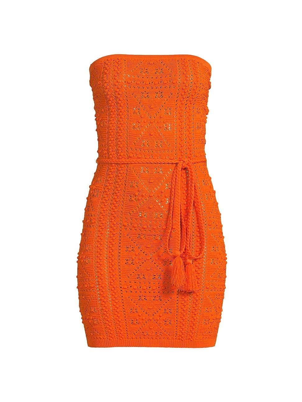 Women's Bubble Pointelle Strapless Minidress - Coral - Size Small | Saks Fifth Avenue