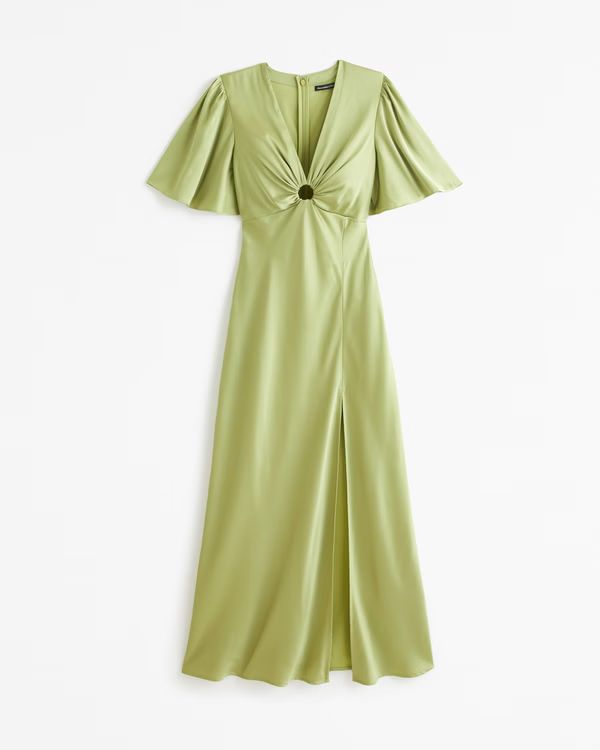 Women's Angel Sleeve O-Ring Gown | Women's Dresses & Jumpsuits | Abercrombie.com | Abercrombie & Fitch (UK)