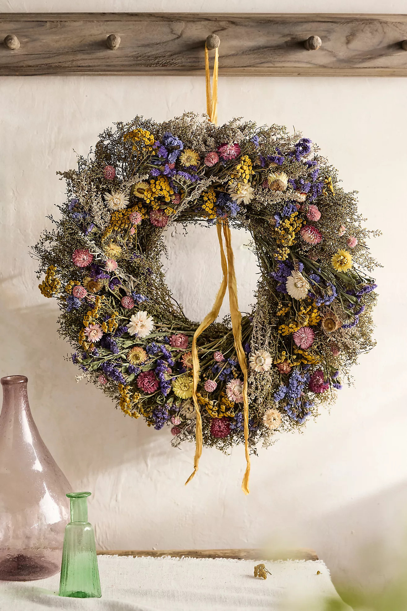 Primary Florals Dried Wreath | Anthropologie (US)
