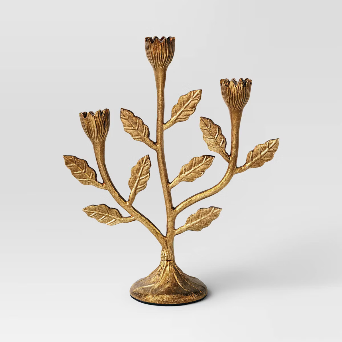 Gold Metal Botanical Candelabra - Threshold™ | Target