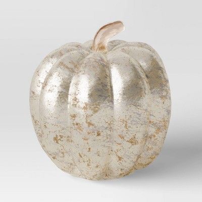 4&#34; x 3.5&#34; Glass Pumpkin Figurine Gold - Threshold&#8482; | Target