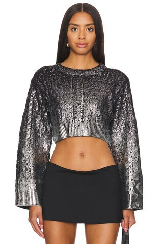 superdown Jaelyn Sweater in Black Metallic from Revolve.com | Revolve Clothing (Global)