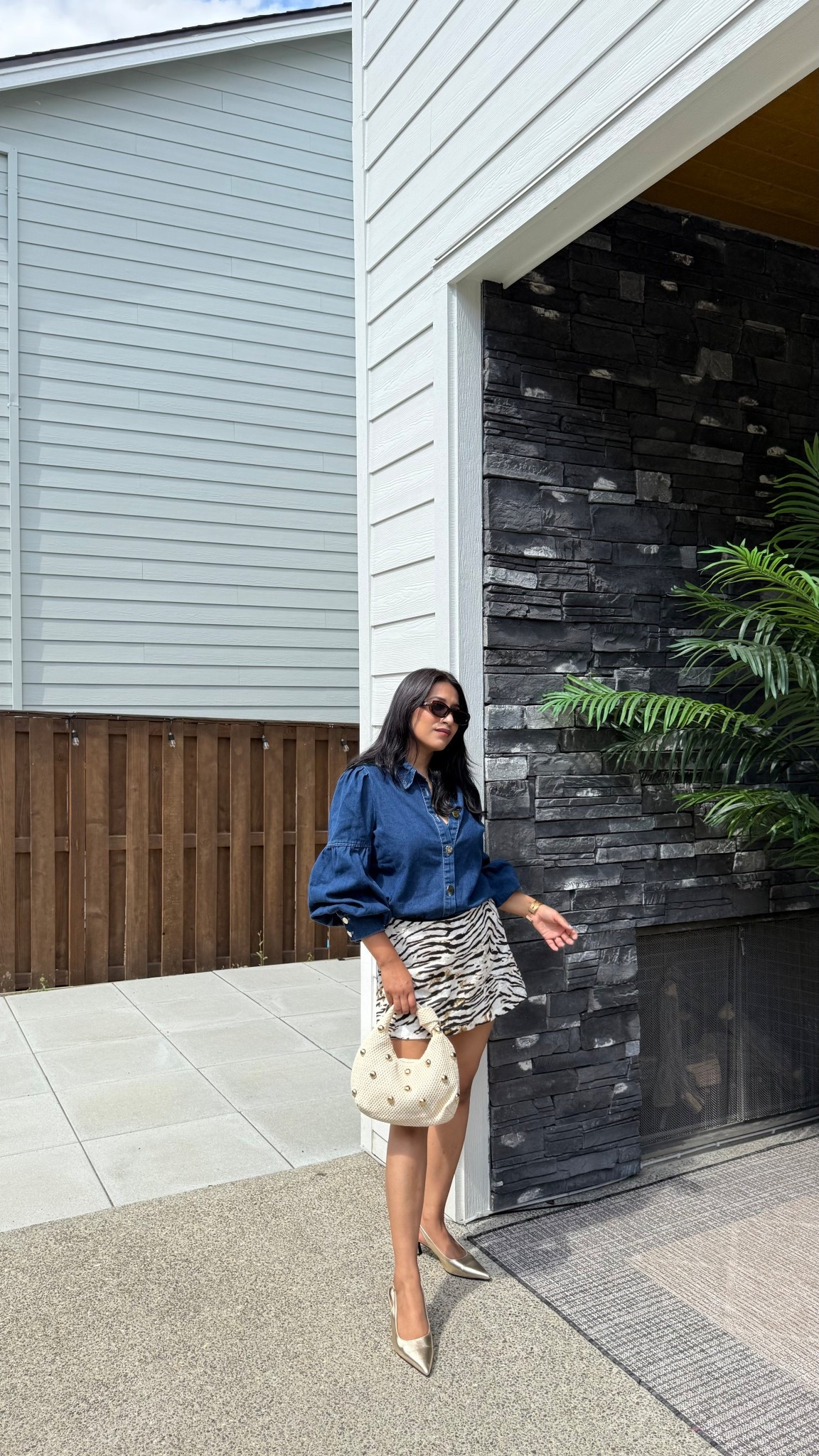 Denim shirt with skort 

#LTKStyleTip #LTKFindsUnder100 #LTKPetite