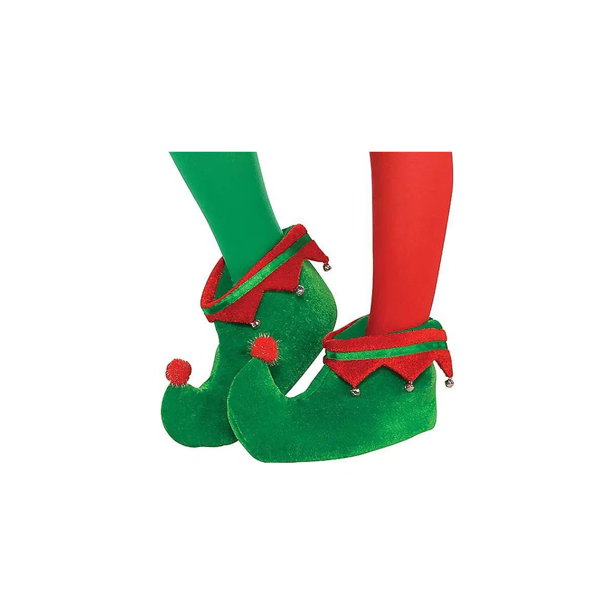 4E's Novelty Elf Shoes Adults for Men & Women - Soft Elf Costume Accessories Plush Green, Red Chr... | Target