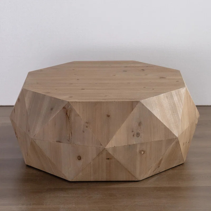 Dreighton Wood 38"Octagonal Coffee Table with Tabletop | Wayfair North America