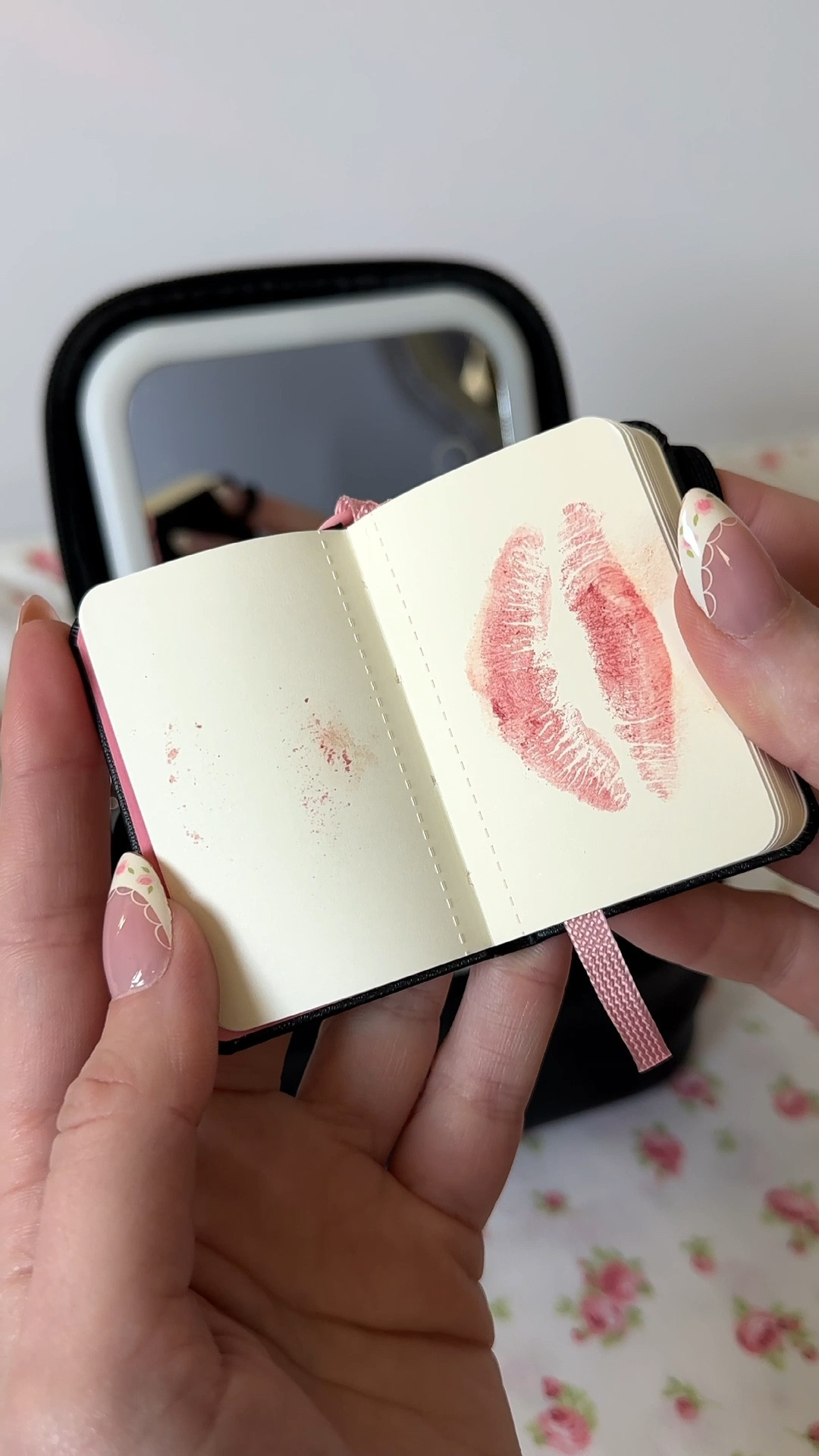 turning my mini @Moleskine keychain into a makeup journal bag charm 💋 love this idea! (ignore the makeup I was trying something it didn’t work it’s fine lmao) 

#bagcharm #junkjournal #keychain #makeupjournal #journalideas @fwee 

#LTKgrwm #LTKBeauty #LTKselfcare