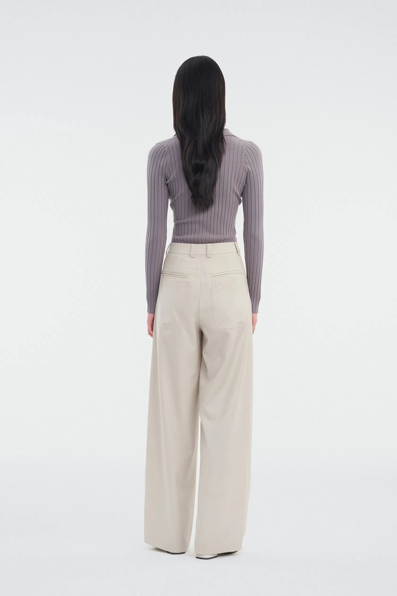 Mera Pleated Trousers in Worsted Wool | Fabrique