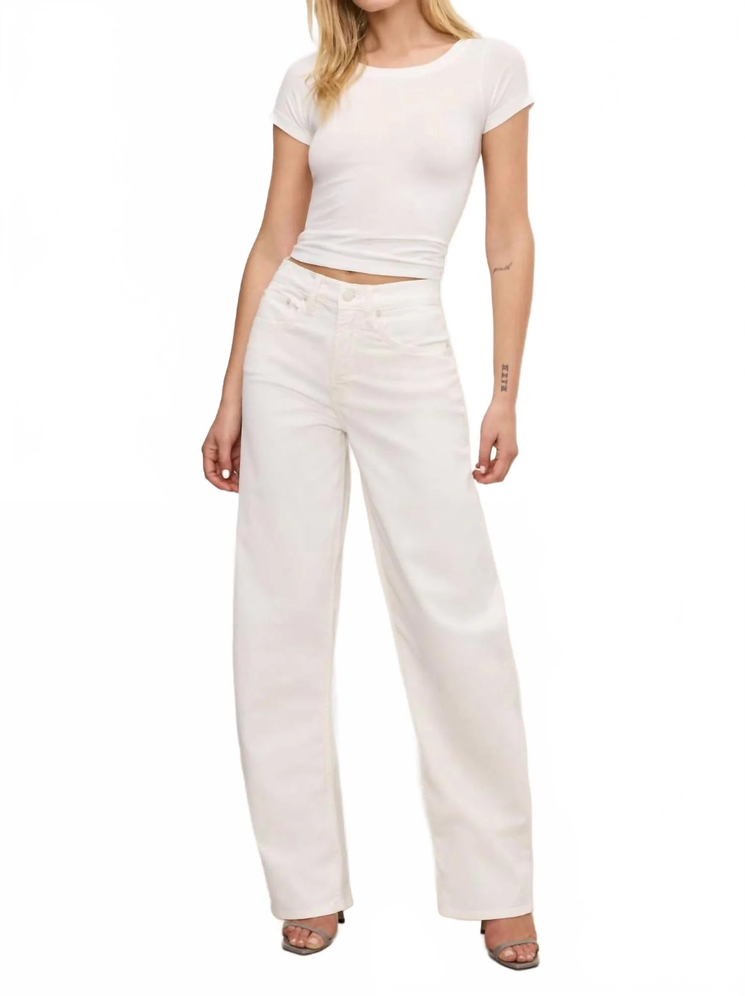 Good Barrel Twill Pants In Cloud White | Shop Simon