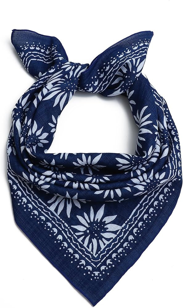 STARWHISPER Multicolored 22''x22'' Cotton Bandana for Women and Men Multi-purpose Headband Hair S... | Amazon (US)