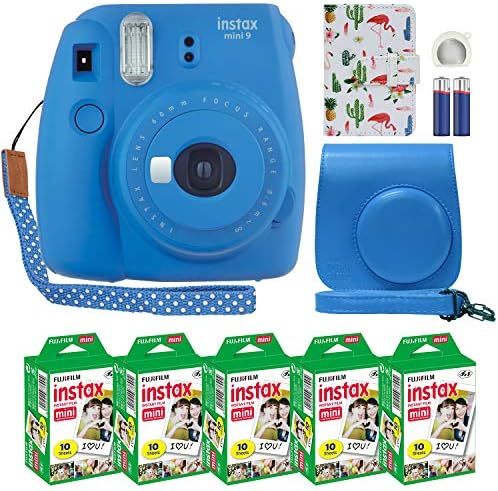 Fujifilm Instax Mini 9 Instant Camera Cobalt Blue with Custom Case + Fuji Instax Film Value Pack ... | Amazon (US)