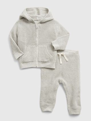 Baby Waffle-Knit Hoodie Set | Gap (US)