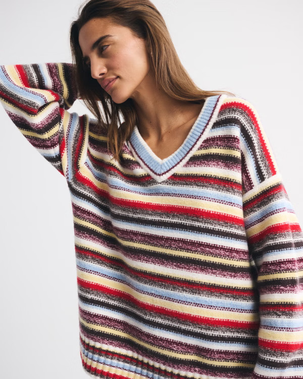 Women's Dad V-Neck Sweater | Women's Tops | Abercrombie.com | Abercrombie & Fitch (US)