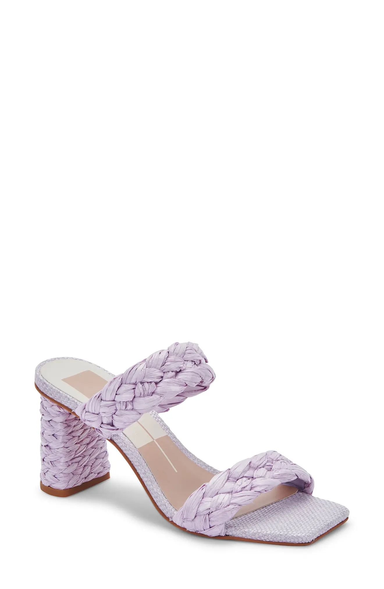 Dolce Vita Paily Raffia Sandal in Lilac at Nordstrom, Size 6.5 | Nordstrom