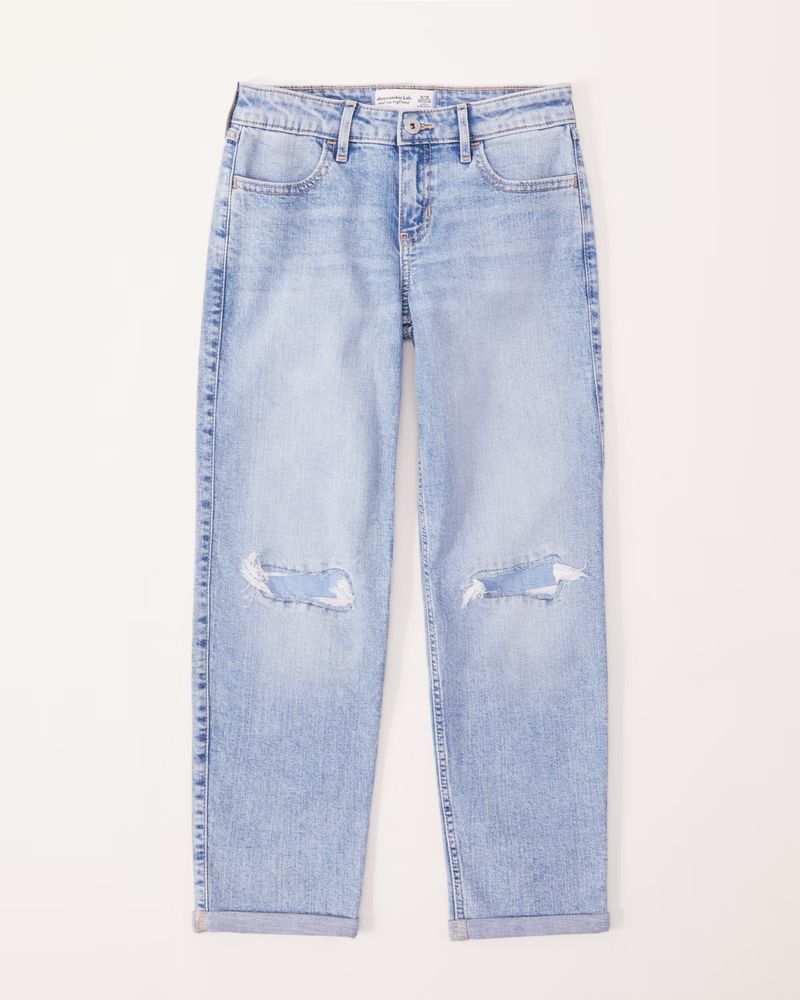 mid rise boyfriend jeans | Abercrombie & Fitch (US)