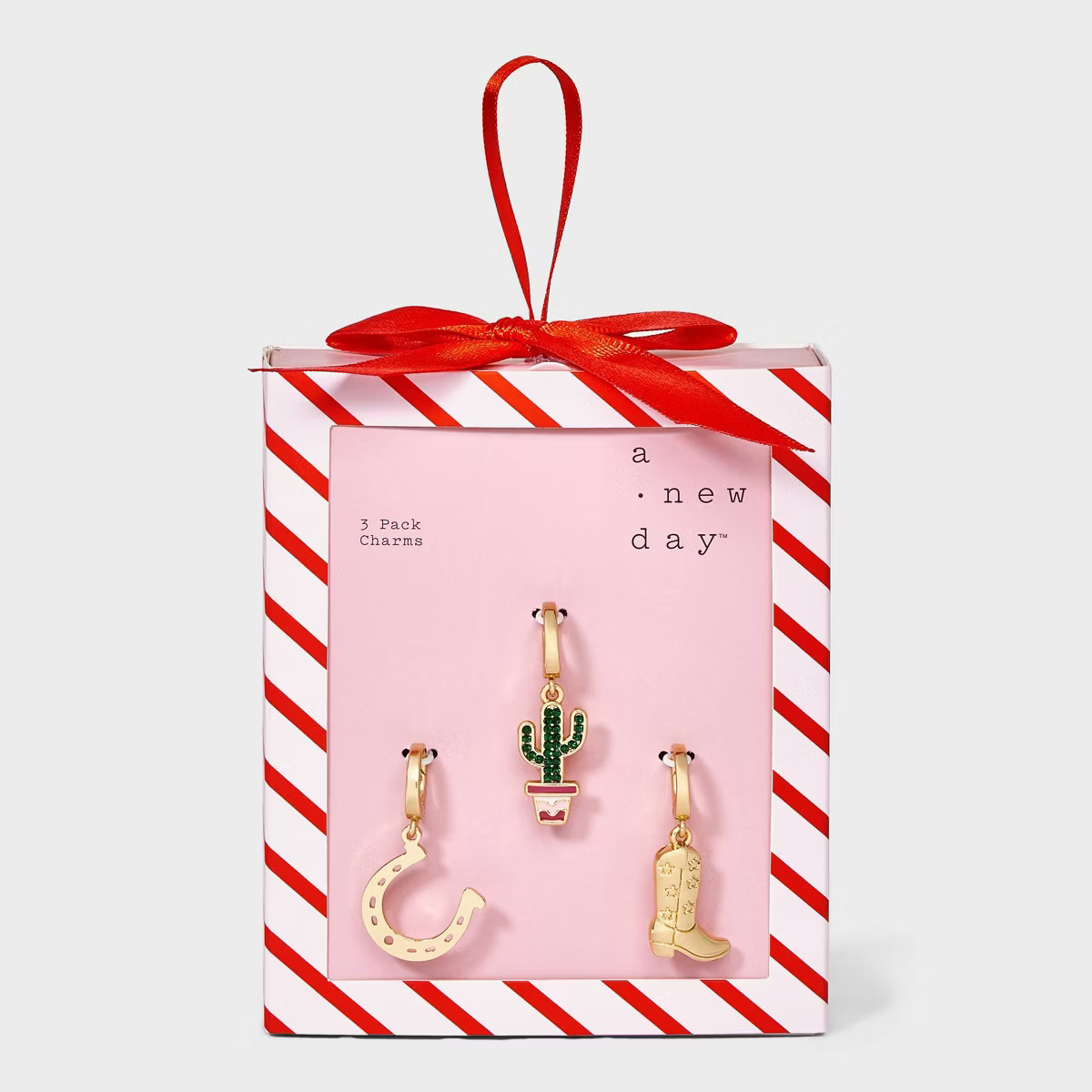 Horseshoe Cactus and Cowgirl Boot Charm Necklace Set 3pc - A New Day™ Gold | Target