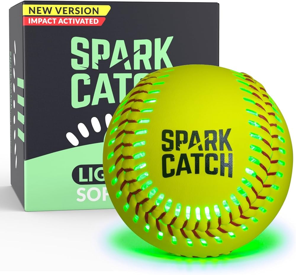 SPARK CATCH Light Up 12" Glow in The Dark Fastpitch Softball for Girls, Teens, and Players (Neon ... | Amazon (US)
