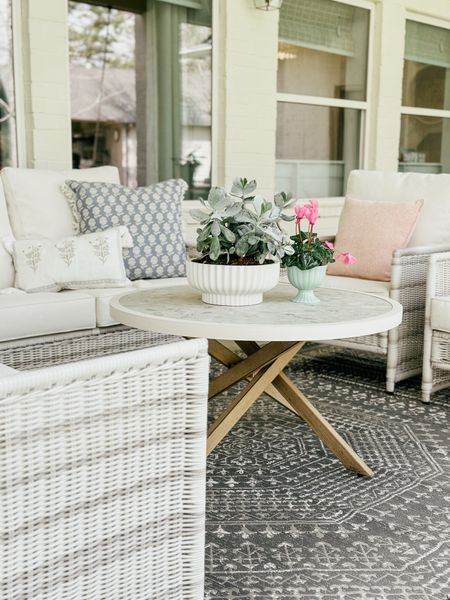 This outdoor furniture set from @walmart !!!!! I got 2 loveseats and 2 chairs and the coffee table is sooo pretty and heavy! #walmartpartner #iywyk 


THEBLOOMINGNEST 

#LTKSpringSale #LTKhome #LTKSeasonal