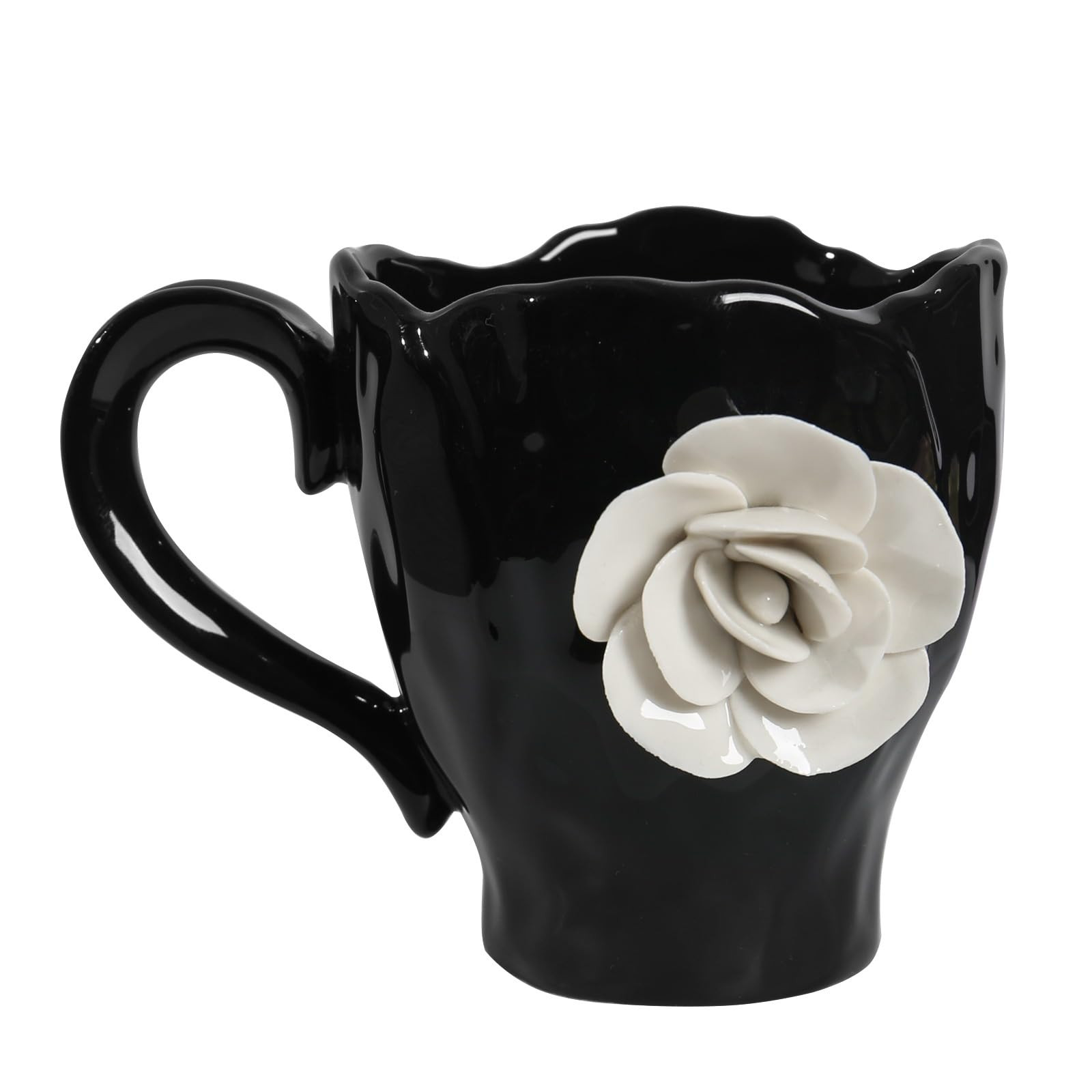 Ceramic Cute Coffee Cups, Handmade Flower Tea Mugs, Gifts for Milk Coffee Tea Lovers 11OZ | Amazon (US)