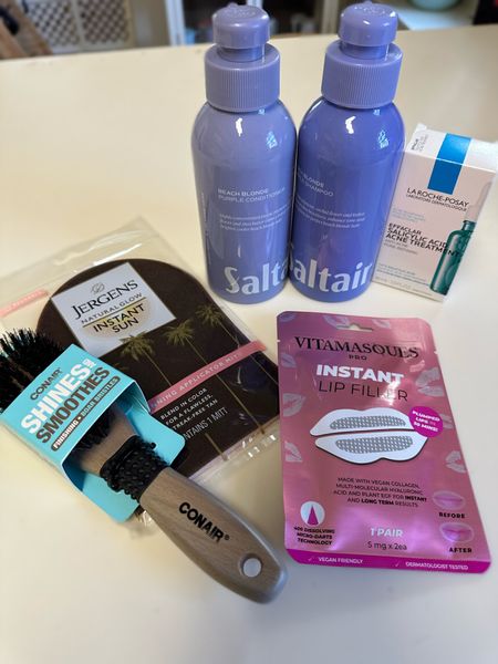Target beauty finds! The Saltair shampoo & conditioner is on sale right now. Save 30% on Saltair and 20% on select Saltair hair & personal care products. Stackable plus use your red card to save an extra 5%, saving you a total of $5.62 on each bottle of shampoo/conditioner. The brush is amazing, the mitt is perfect for applying tanner, the lip mask has rave reviews (will share mine later) and the acne treatment is a must for problem skin. 

#LTKsalealert #LTKFind #LTKbeauty