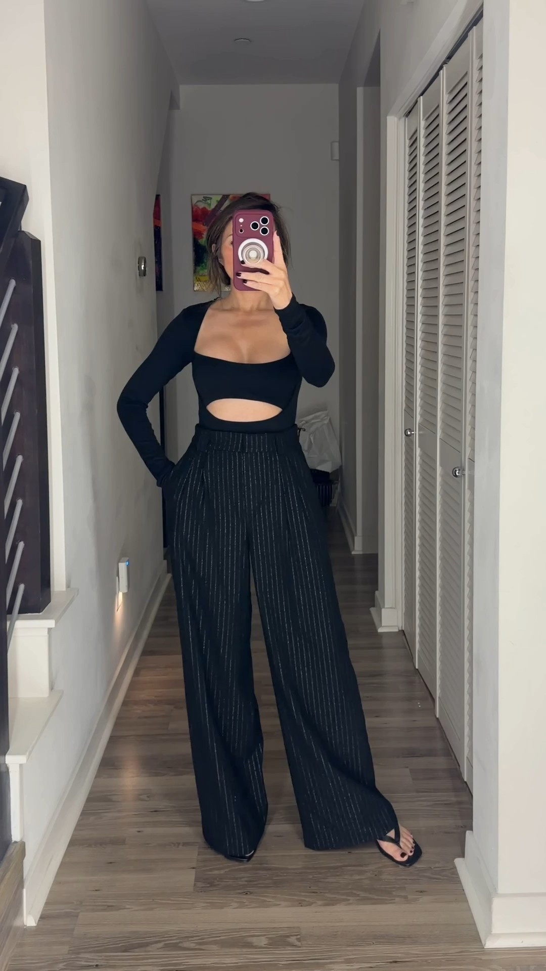 A simple yet chic holiday outfit idea 🖤 An all black outfit is always chic. The cutout bodysuit is flattering and you won’t believe the price. The silver pinstripe trousers are also on major sale right now. 

New years outfit idea, holiday outfit idea, all black outfit, bodysuit, trousers, sale, The Stylizt 



#LTKFindsUnder100 #LTKFindsUnder50 #LTKHoliday