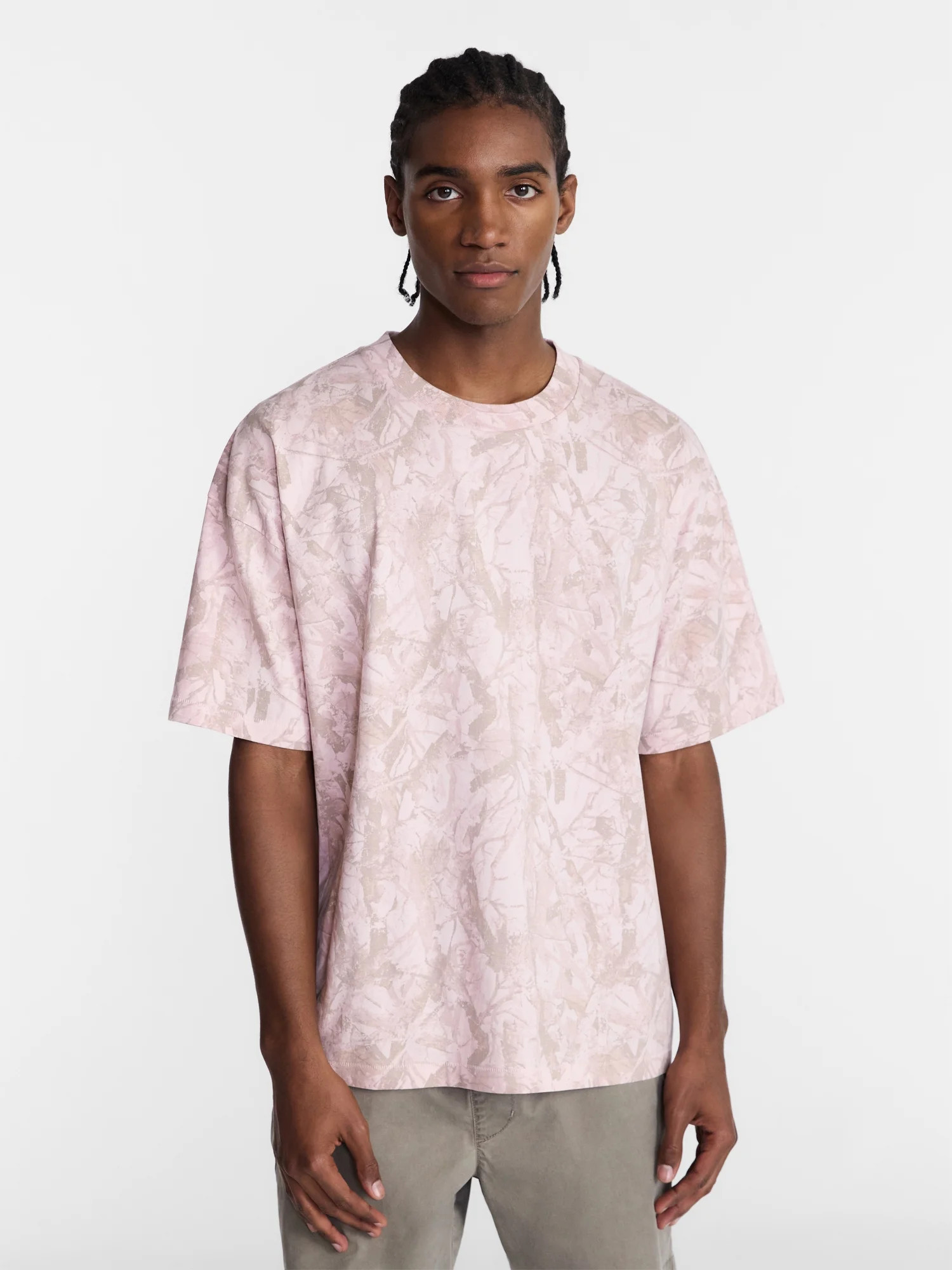 No Boundaries Men's Oversized Boxy Tee with Short Sleeves, XS-4XLT | Walmart (US)