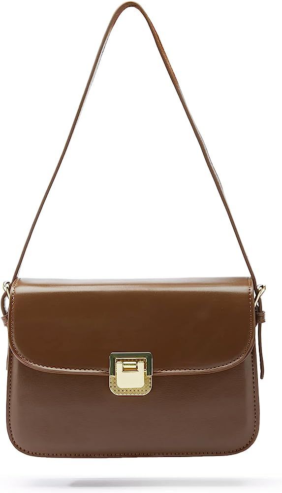 Square Satchel Purse for Women Retro Shoulder Bag Handbags PU Leather Cross Body Clutch Crossbody... | Amazon (US)