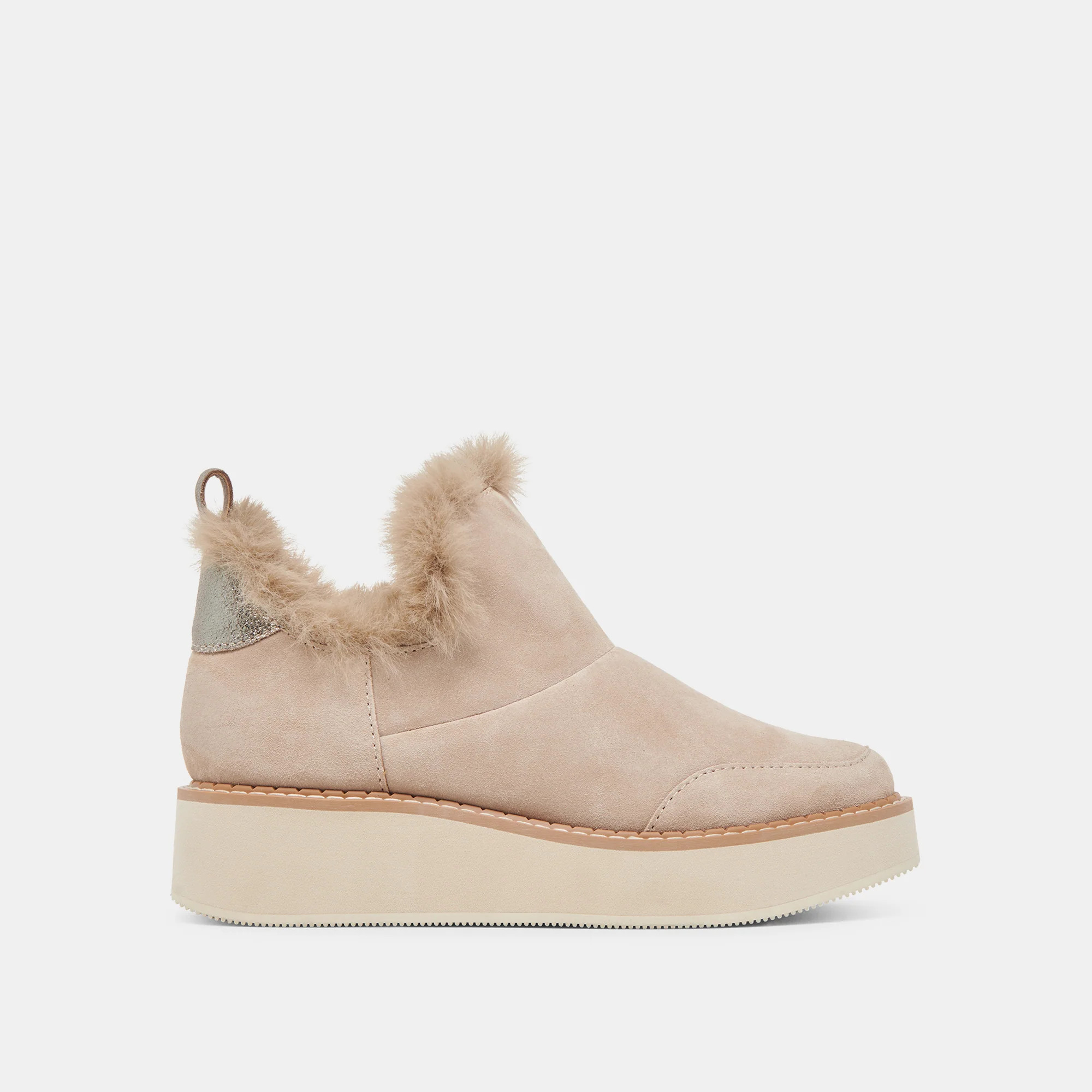 Ardy Plush H2O Booties Taupe Suede | DolceVita.com