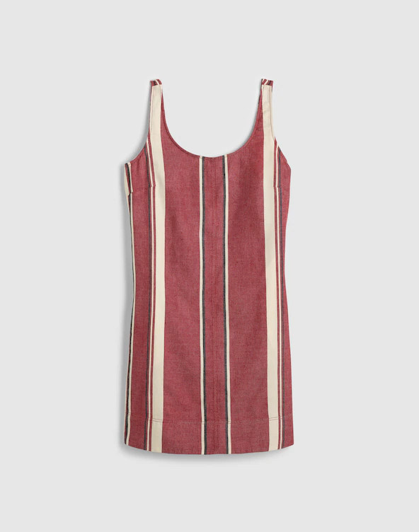 Scoopneck Mini Shift Dress in 100% Linen | Madewell