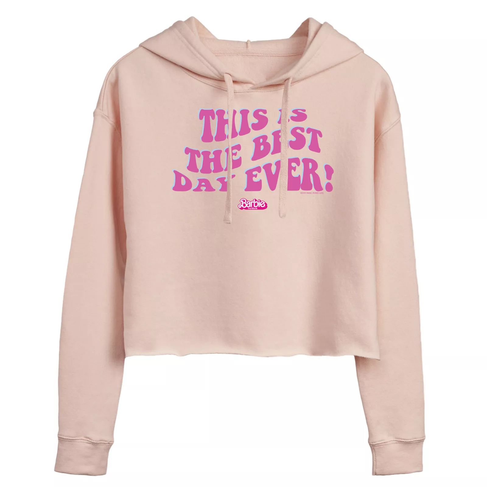 Juniors' Barbie The Movie Best Day Ever Cropped Hoodie, Girl's, Size: Large, Light Pink | Kohl's
