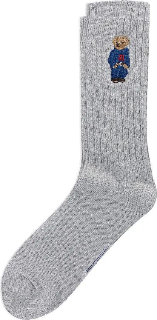 Polo Ralph Lauren Embroidered Polo Bear Crew Socks | Nordstrom | Nordstrom