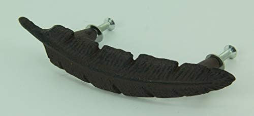 Rustic Brown Eagle Feather 12 Piece Cast Iron Drawer Handle Pull Set | Amazon (US)