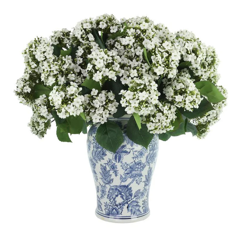 White Hydrangea Chinoiserie Arrangement | The Enchanted Home