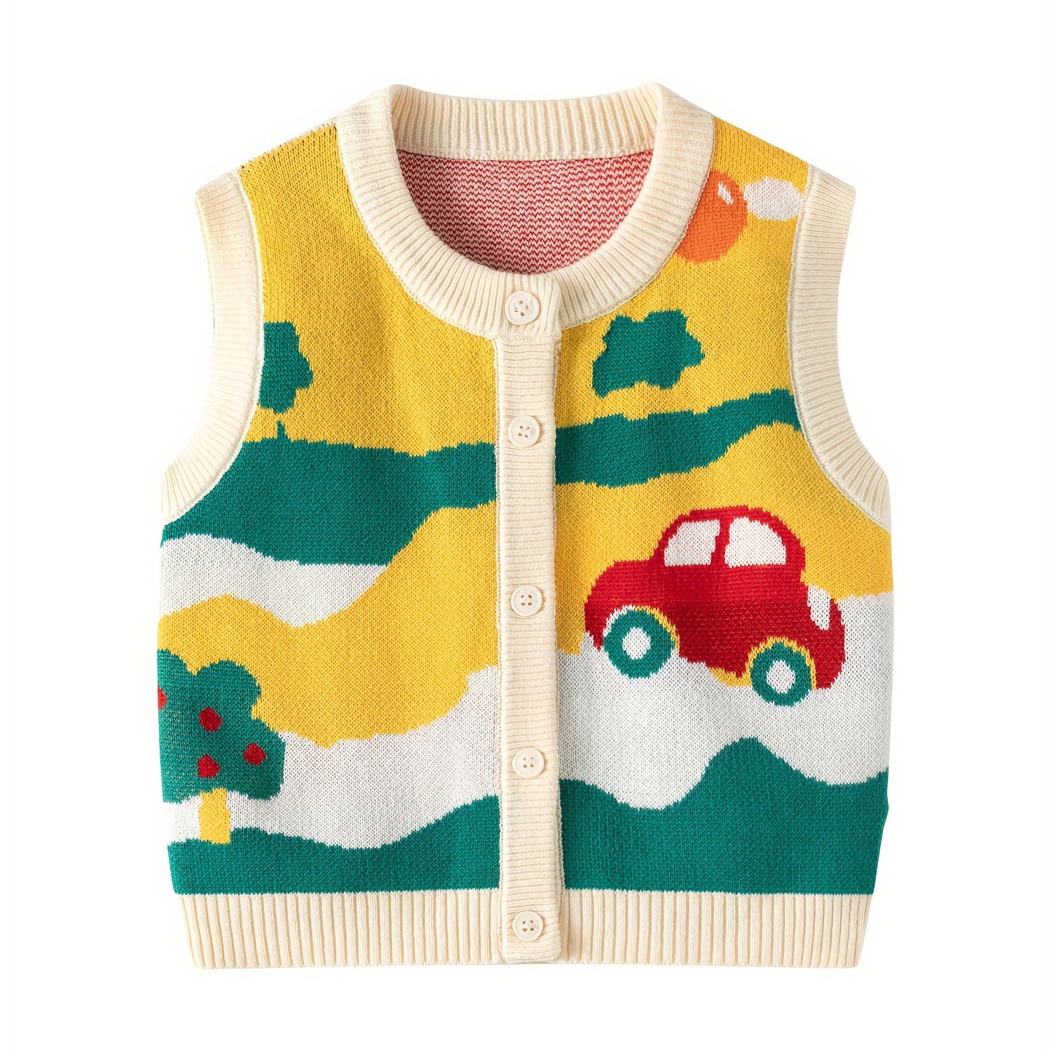 Baby Boys Cartoon Pattern Cute Knit Sweater Vest Pure Cotton - Temu | Temu Affiliate Program