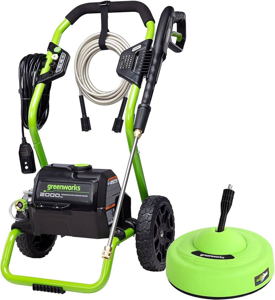 Greenworks 2000 Max PSI @ 1.1 GPM (13 Amp) Electric Pressure Washer GPW2000-1RG + Surface Cleaner... | Amazon (US)